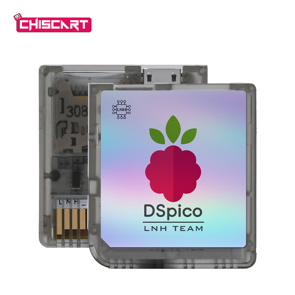 Retro Gaming Gun - Chiscart 透明フロスト加工 MicroUSB DSpico ゲームリーダー RP2040