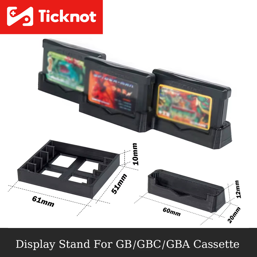 Game Boy Cartridge Holder - 3Dプリント製ゲーム収納スタンドブラケット、カートリッジホルダー、ゲームカードディスプレイスタンド（ゲームボーイアドバンス/GBCカセット用）