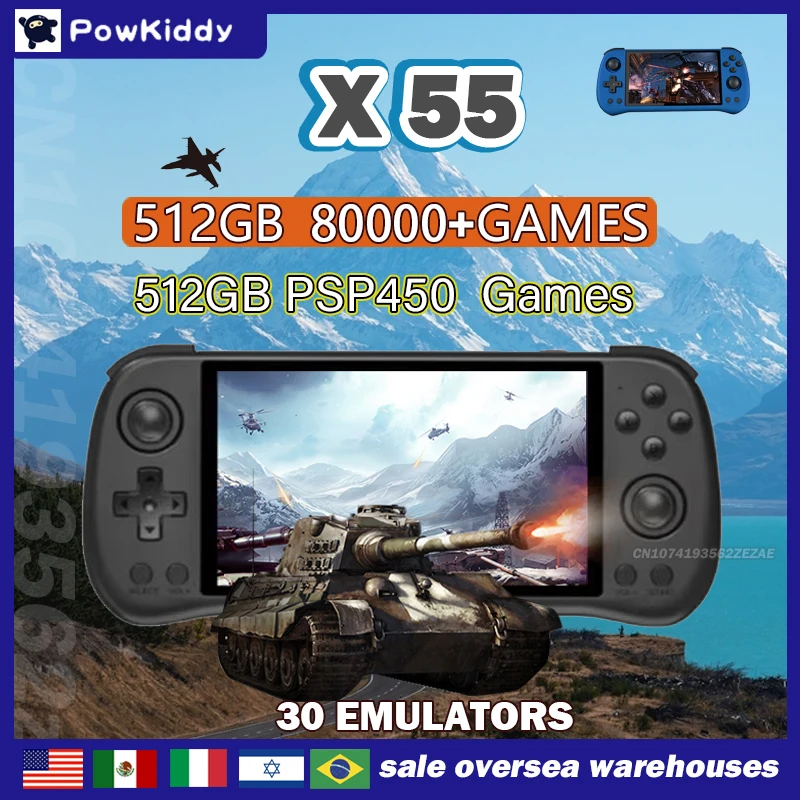 Retro Gaming Os - 80000Games 512 グラム POWKIDDY X55 5.5