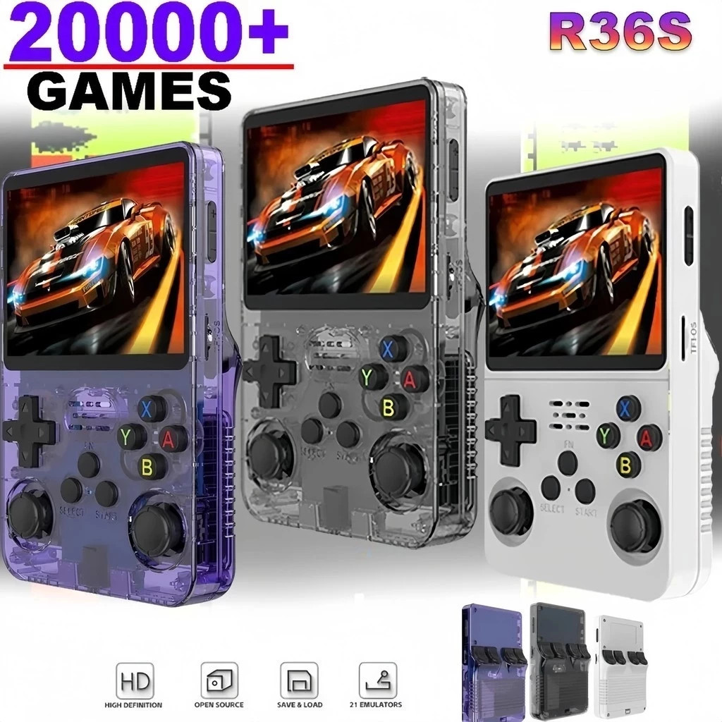 Retro Gaming Game Stick - ミニR36SレトロハンドヘルドビデオゲームコンソールLinuxシステムポータブルポケットプレーヤープラスゲームスティックPS Vitaボックスイッチ