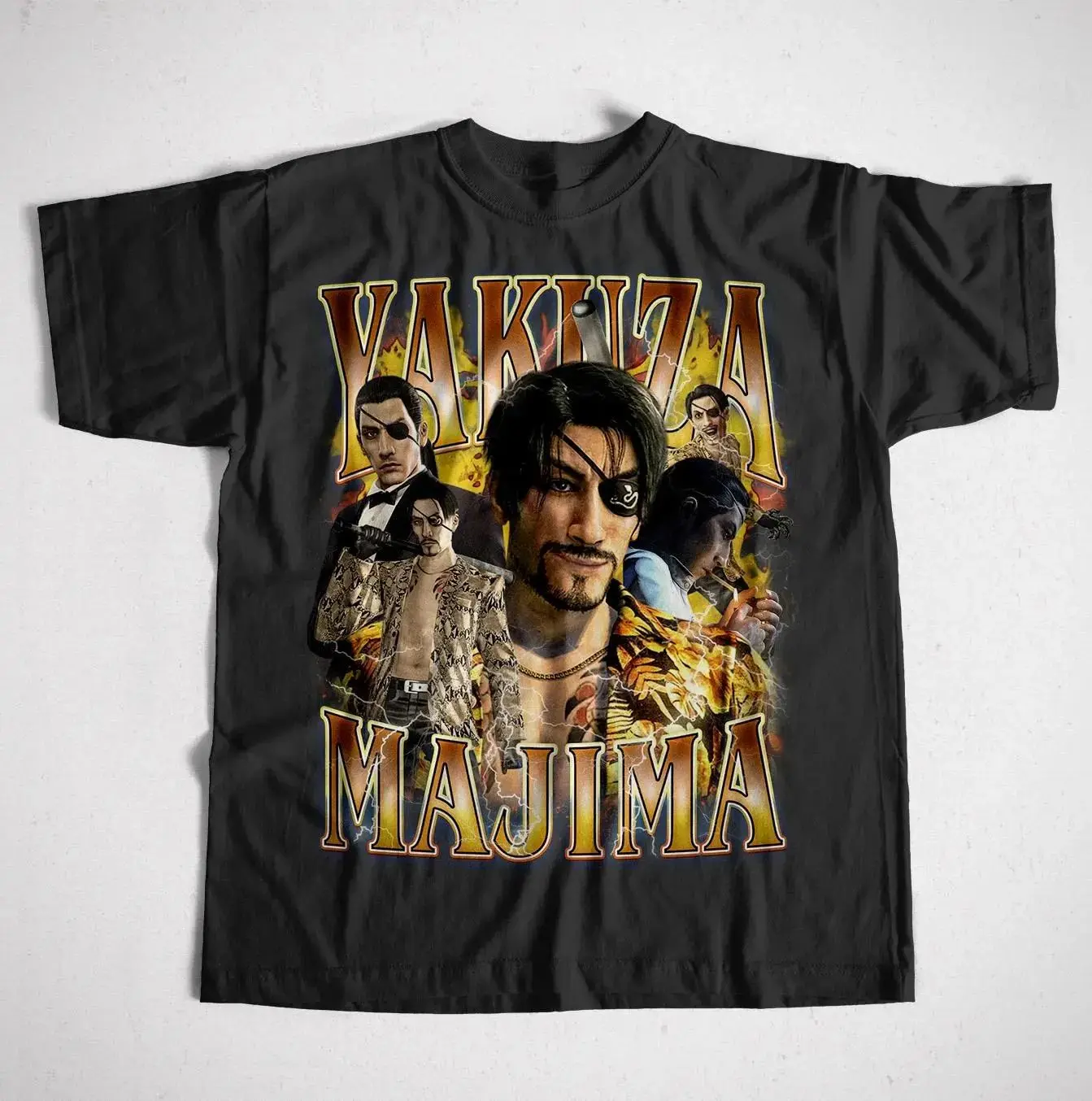 Retro Gaming T Shirts - 日本のゲーミンググラフィックシャツヴィンテージトップスKYakuza Majima Mad Dog of Shimano