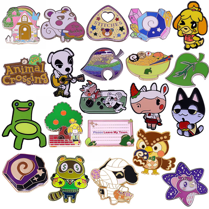 Retro Gaming Gifts - アニメゲーム漫画エナメルピンアニマレスクロッシングメタルブローチバッジファッションジュエリー服帽子バックパックアクセサリーギフト