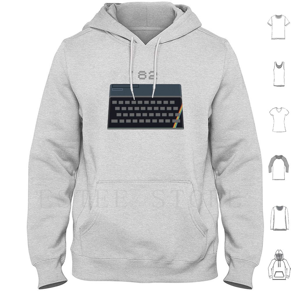 Retro Gaming Now - スペクトラム-ナウイン（クラッシング）カラーフーディー長袖スペクトラムZx82 Zx 82 Zx82c Zx 82c