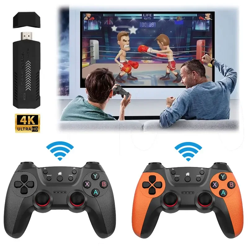 Retro Gaming Game Stick - 2026年新型X2ウルトラゲームスティック 4K 64GB/128GB 30000ゲーム内蔵 ゲームパッド クラシックレトロゲーム