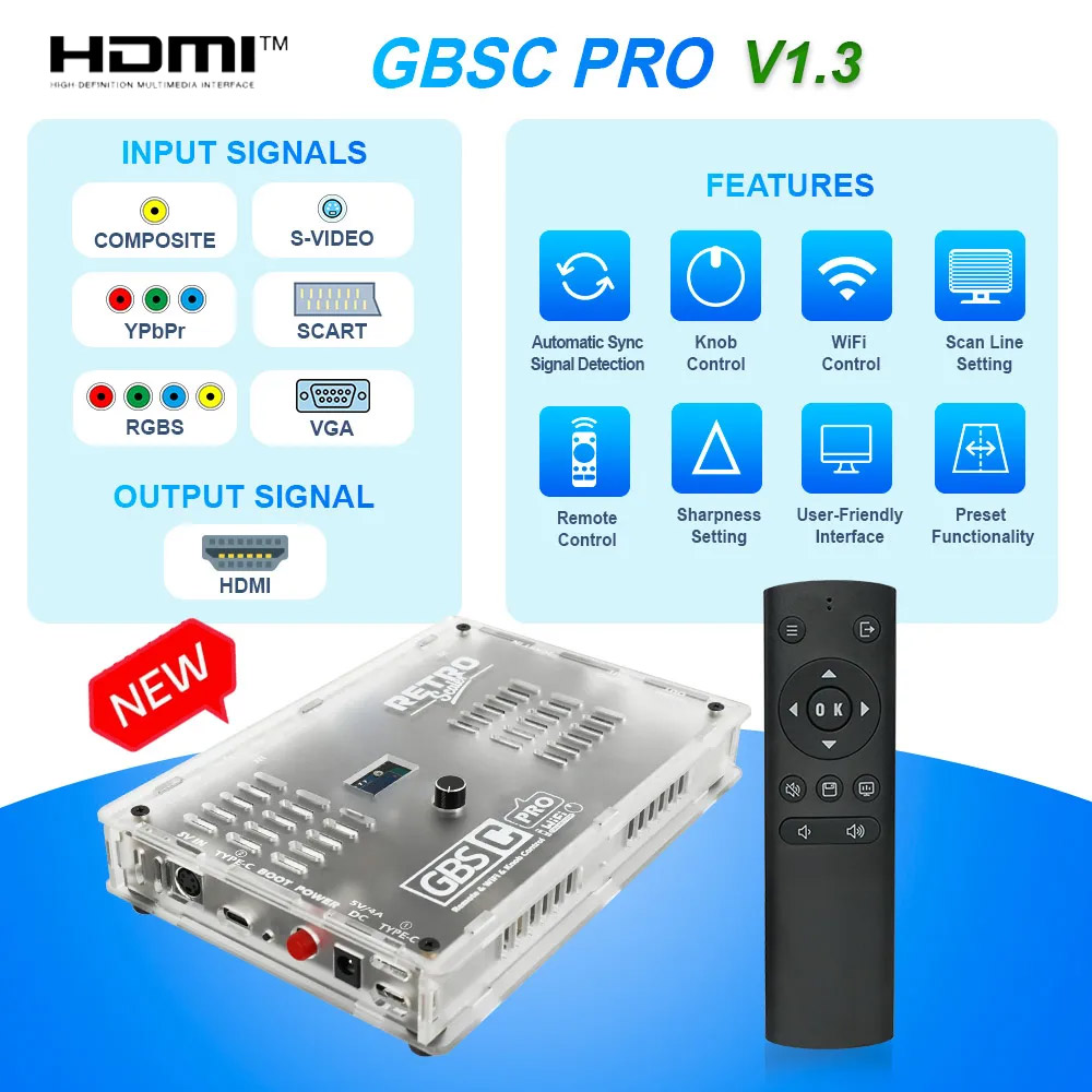 Retro Gaming Hard Drive - RetroScaler GBS Control Pro GBSC ビデオコンバーター