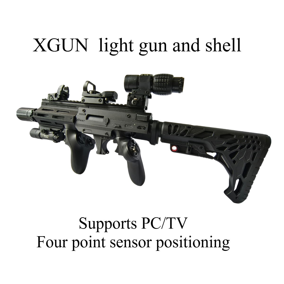 Retro Gaming Gun - XGUN USBライトガンシューティングゲームコントローラーとシェル、PC/TVワイヤレスBluetoothシューティングゲーム対応
