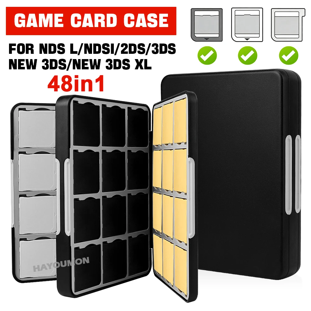 Game Boy Cartridge Holder - 48 in 1 ゲームカード収納ケース 大容量ゲームカートリッジホルダーボックス 保護シェル