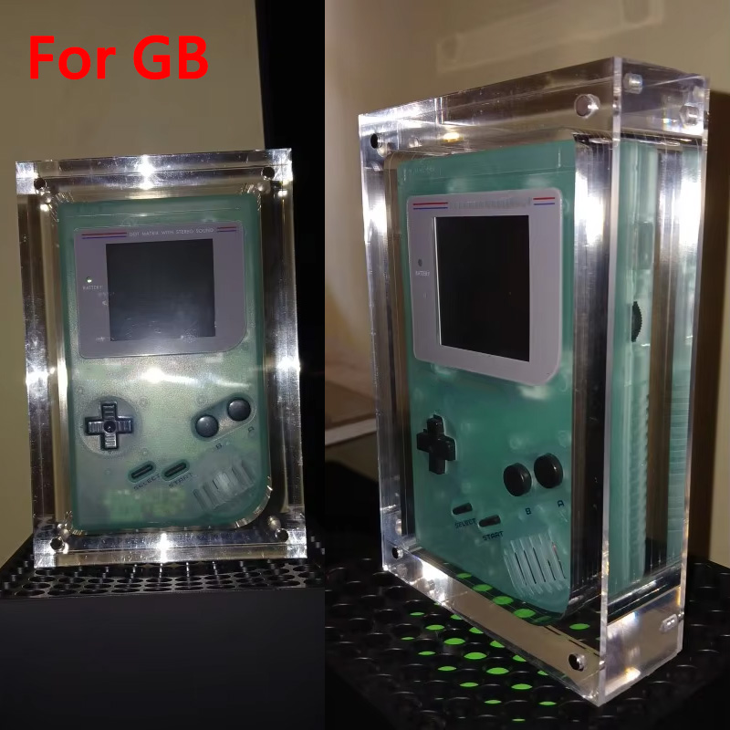 Game Boy Cartridge Holder - 透明アクリル磁気カバーコンソールディスプレイボックス収納ボックスゲームボーイクラシック GB DMG ゲームコンソールカバーシェルボックス