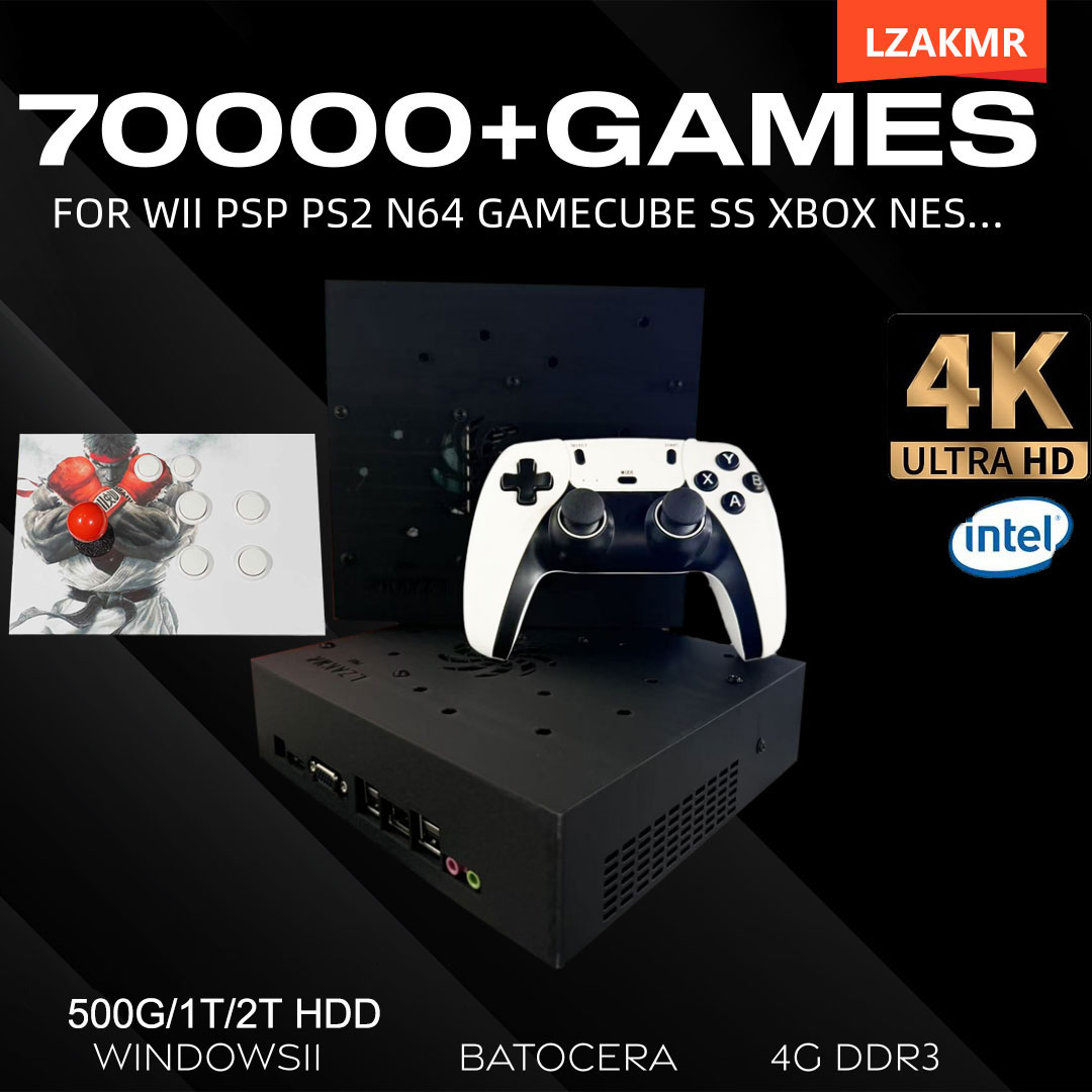 Retro Gaming Windows - レトロゲームコンソール 70000+ゲーム 2TB T8搭載 Wii PS2