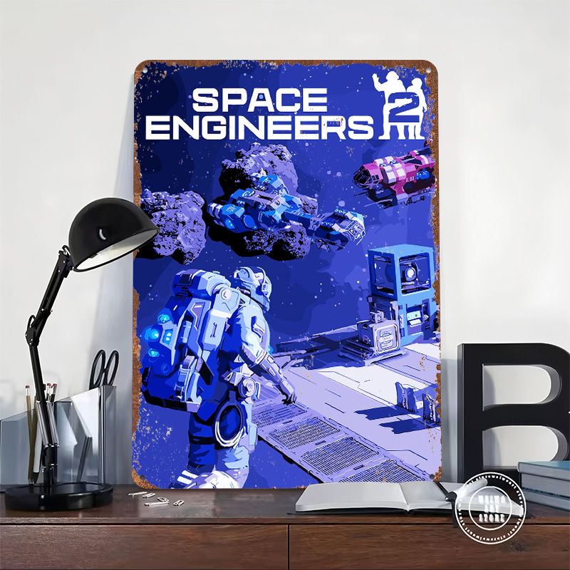 スペースエンジニアーズ 2 ゲームカバーアートメタルポスター - Retro Gaming Space のレビューと価格