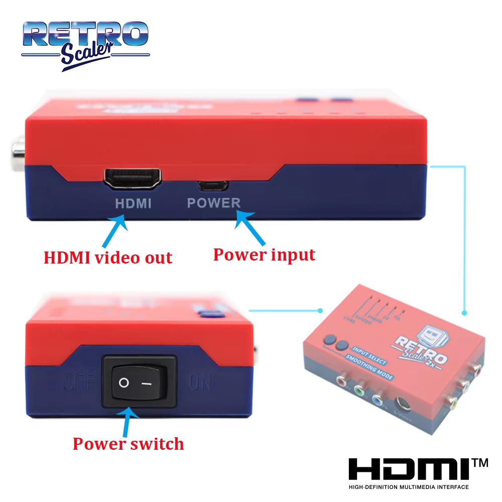 レトロスケーラー2x A/V to HDMI ®   レトロ - Retro Gaming Hard Drive のレビューと価格
