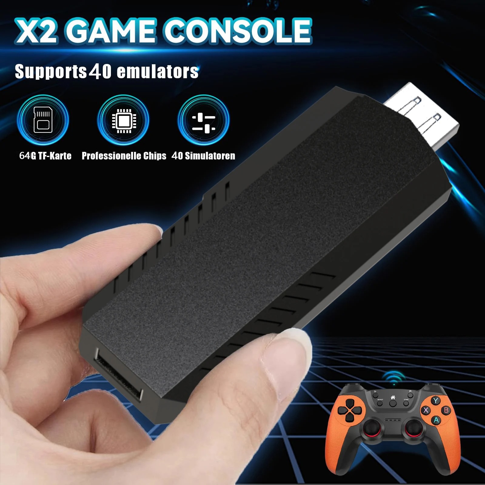 X2Pro TVゲームスティック 4K HDビデオハンドルゲ - Retro Gaming Game Stick のレビューと価格