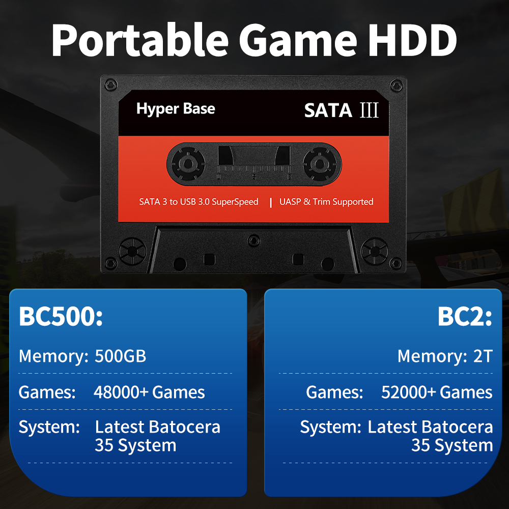 JMachen 500G/2TB ゲーミングハードドライブ  - Retro Gaming Hard Drive のレビューと価格