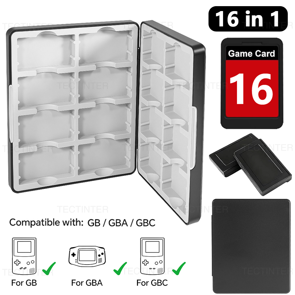 ポータブル 16 in 1 ゲームカード収納ボックス GB/ - Game Boy Cartridge Holder のレビューと価格