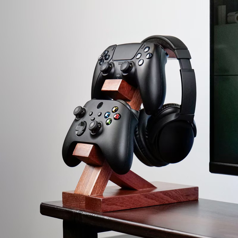 木製コントローラースタンド多機能ゲームコントローラーヘッドセ - Retro Gaming Space のレビューと価格
