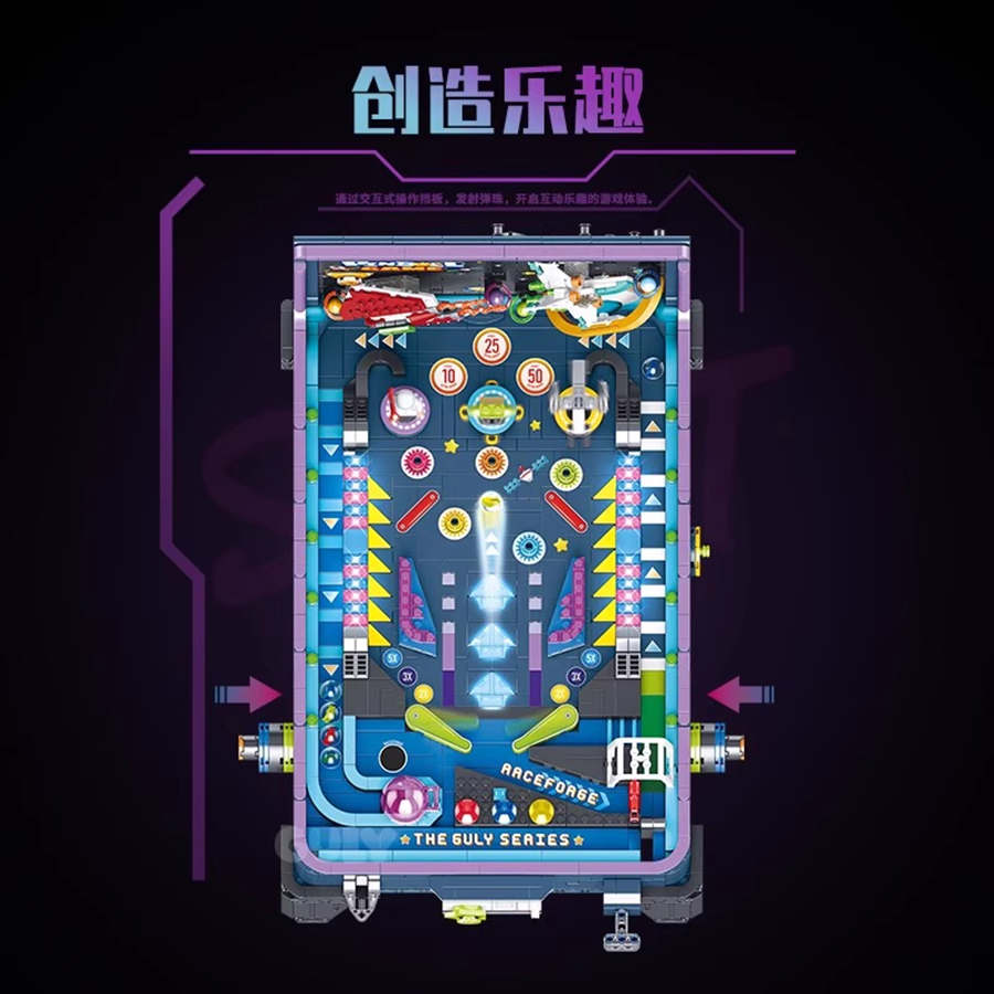 高品質ビルディングブロックピンボールマシン、ゲームテーブル、 - Retro Gaming Cabinet のレビューと価格