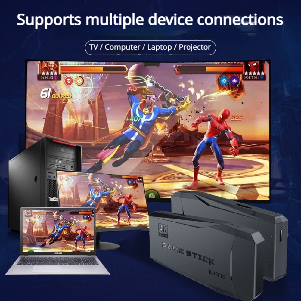 ポータブル4Kレトロゲームスティックコンソール、ワイヤレスコ - Retro Gaming Os のレビューと価格