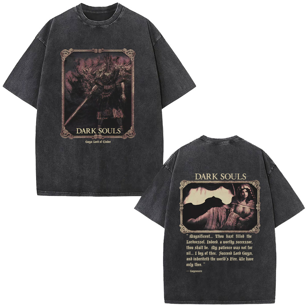 ウォッシュドヴィンテージゲームダークソウルグラフィック Tシ - Retro Gaming T Shirts のレビューと価格