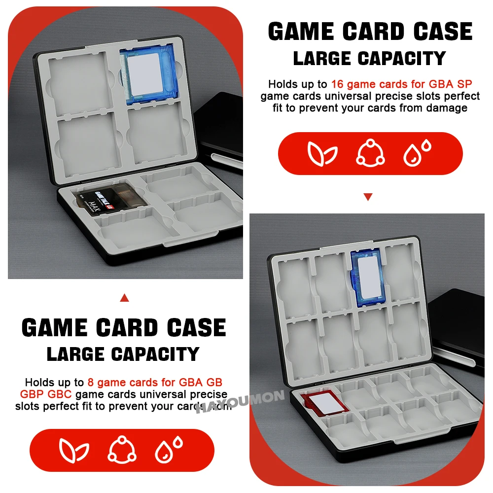黒 GBC/GB/GBA SP ゲームカードホルダー収納ボッ - Game Boy Cartridge Holder のレビューと価格