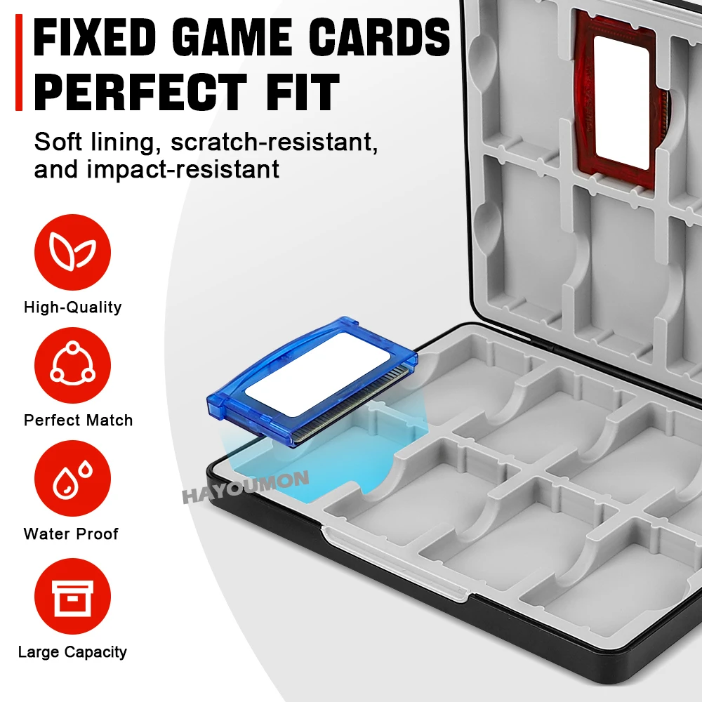 黒 GBC/GB/GBA SP ゲームカードホルダー収納ボッ - Game Boy Cartridge Holder のレビューと価格