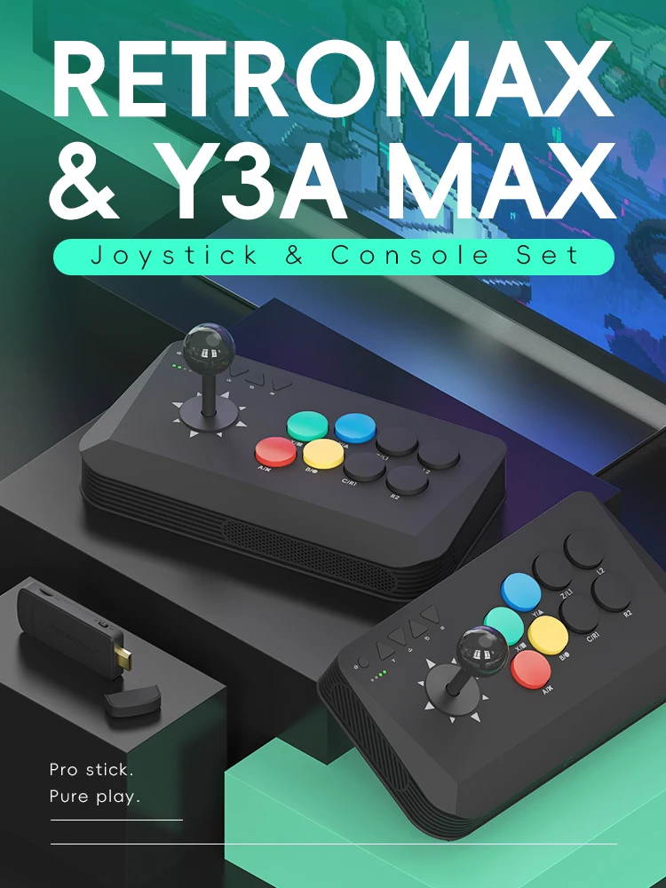ワイヤレス Y3A Max アーケードスティック ファイトジ - Retro Gaming Game Stick のレビューと価格