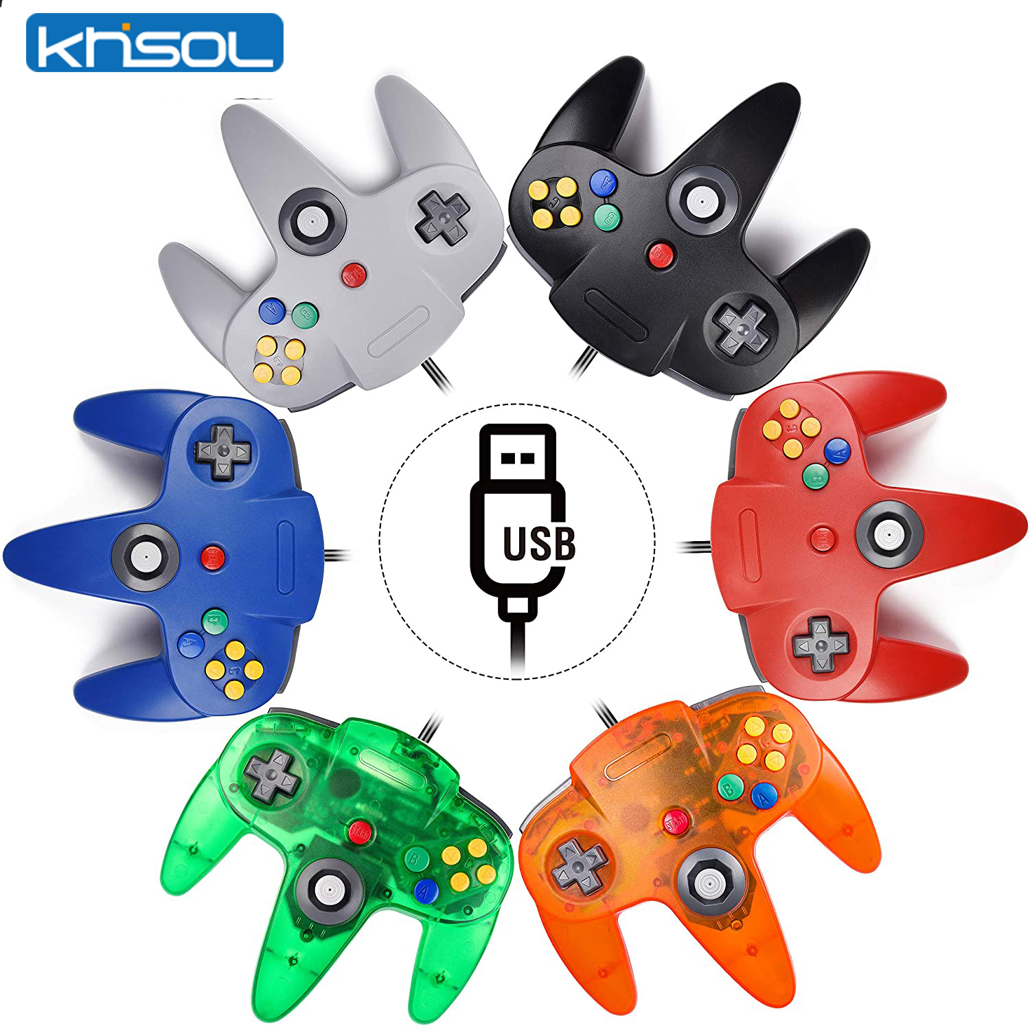 N64 コントローラクラシック USB 有線リモートゲームパ - Retro Gaming Os のレビューと価格