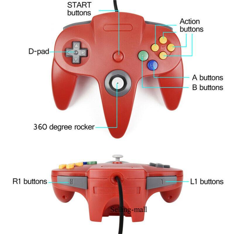 N64 コントローラクラシック USB 有線リモートゲームパ - Retro Gaming Os のレビューと価格
