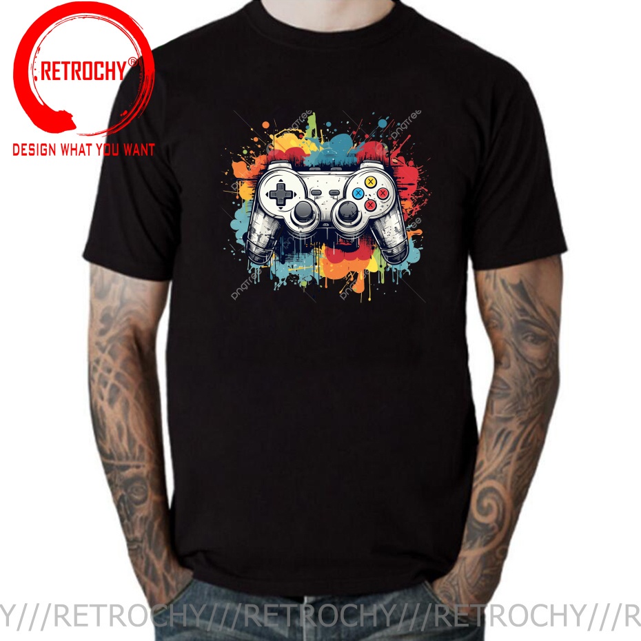 レトロゲーマー風ダメージ加工ゲーミンググラフィックTシャツ  - Retro Gaming Shops のレビューと価格