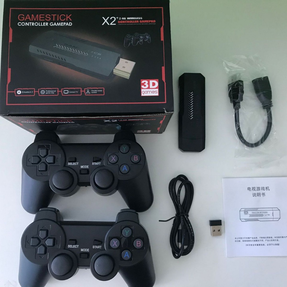 X2 レトロビデオゲームコンソール 2.4G ワイヤレスデュ - Retro Gaming Game Stick のレビューと価格