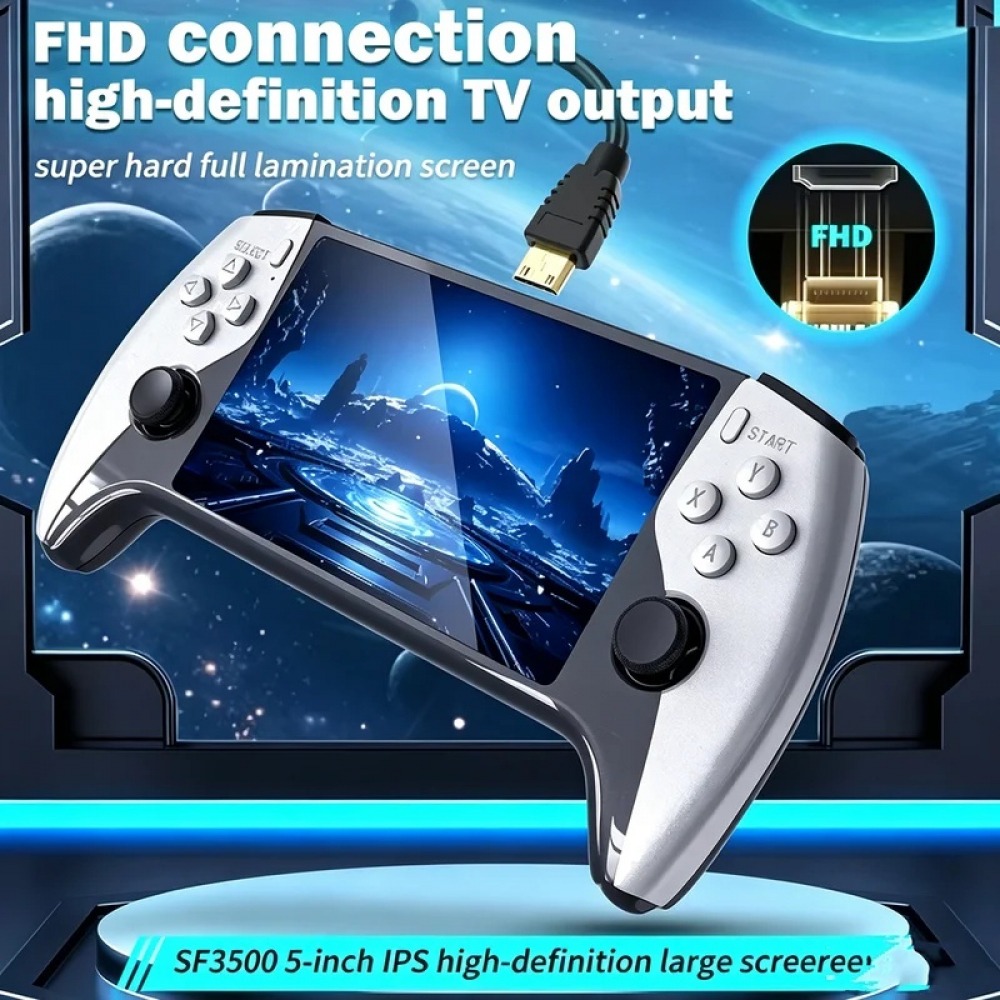 SF3500 5 インチハンドヘルドゲームコンソール PS1 - Retro Gaming Console Handheld のレビューと価格
